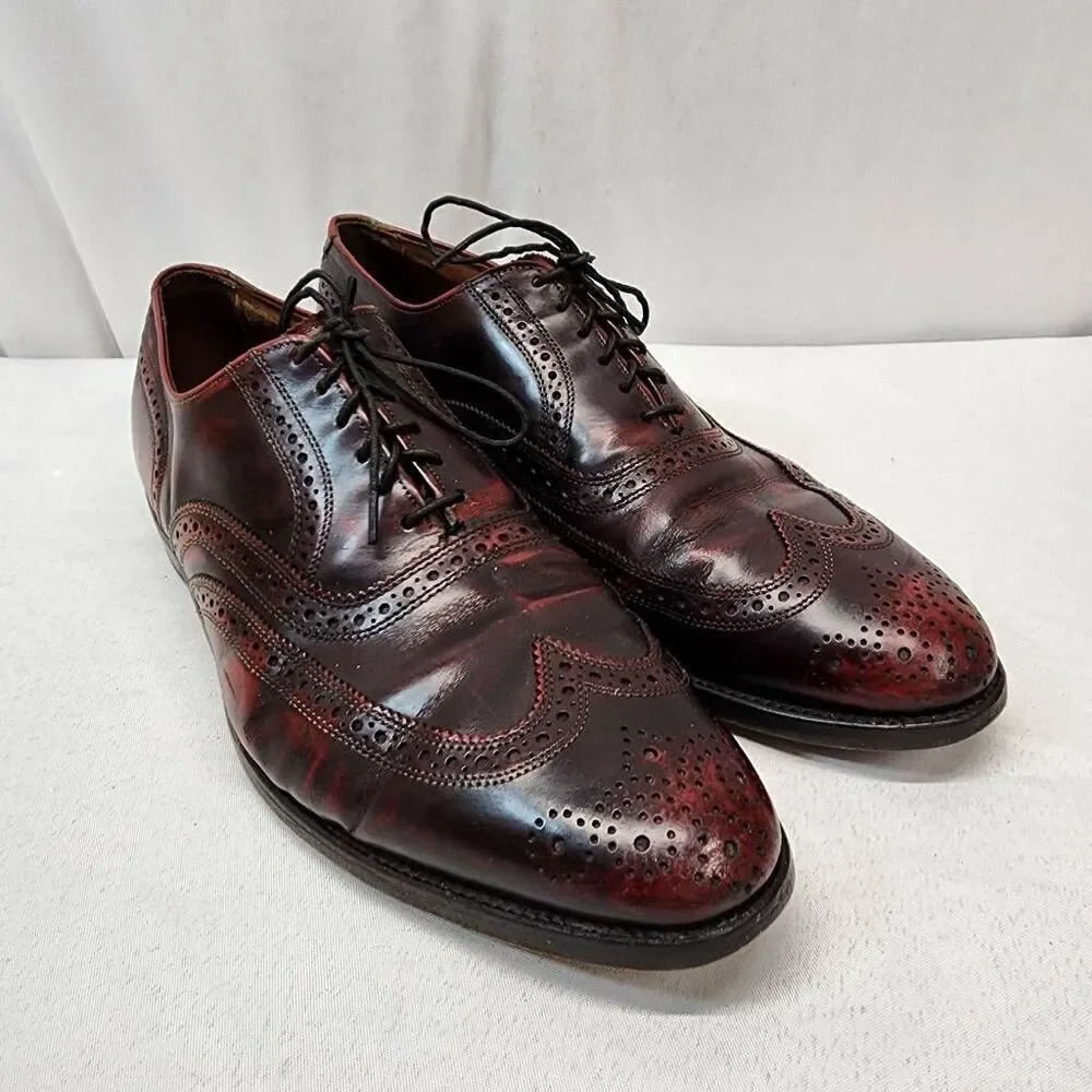 Allen Edmonds Mcallister Wingtip Oxfords  Dress Shoes Oxblood Men's 11.5
